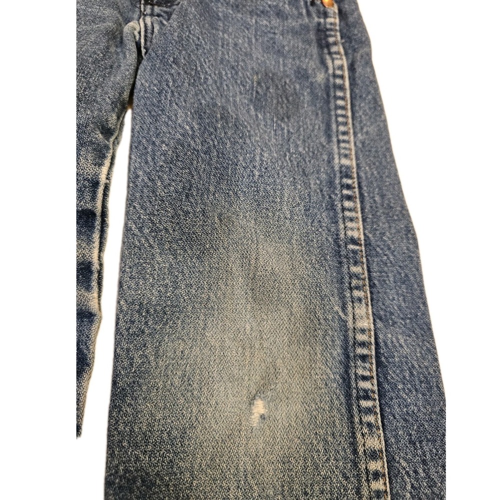Wrangler Boys Blue Jeans Size 4 Regular Adjustable Waist Denim Broke In - Picture 2 of 5